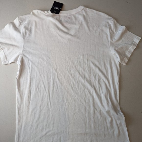 Ralph Lauren Solid Cotton V-Neck Sleepwear Tee - Picture 3 of 3